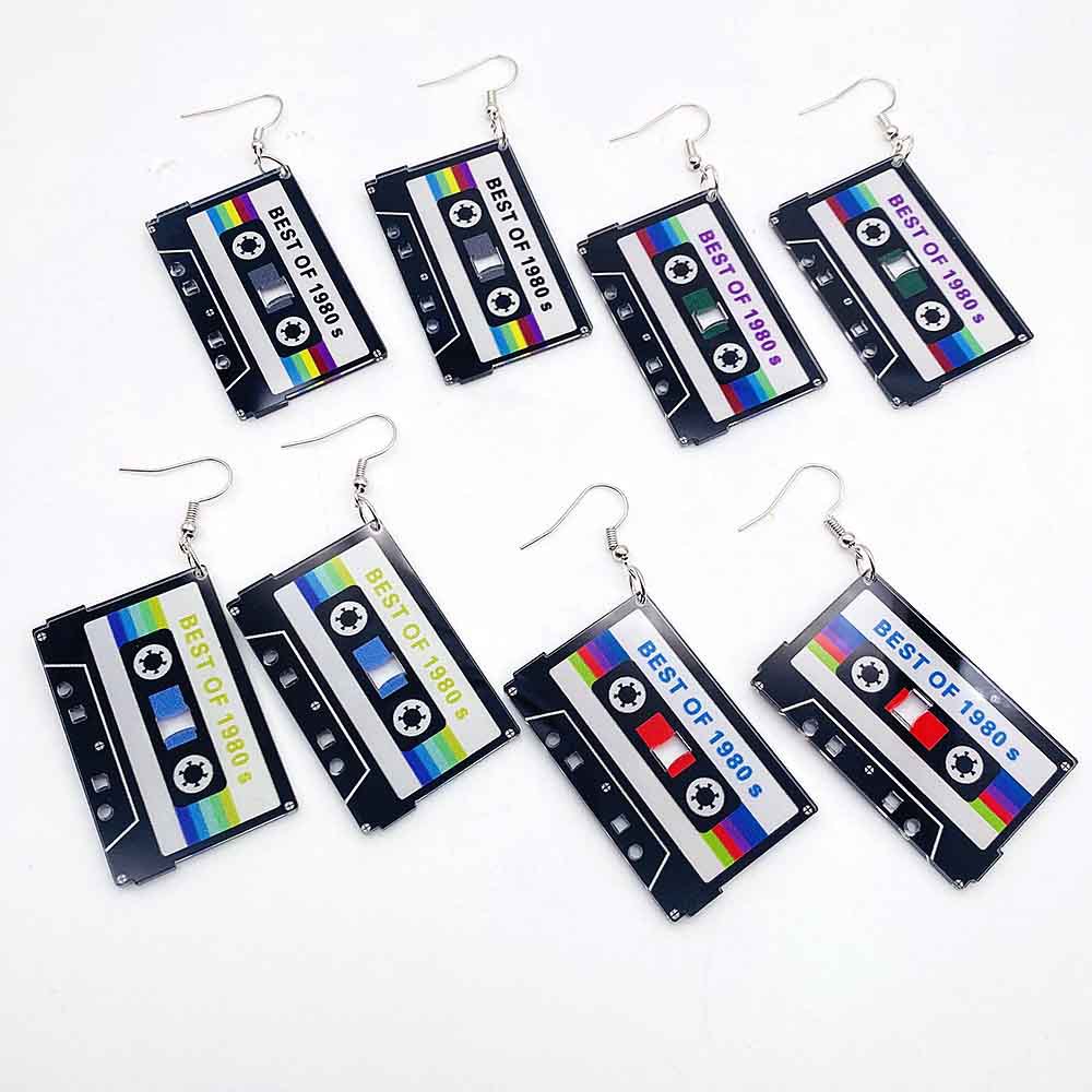 Women'S Accessories In The 80S - Vintage Cassette Tape Earrings Dangle 80S