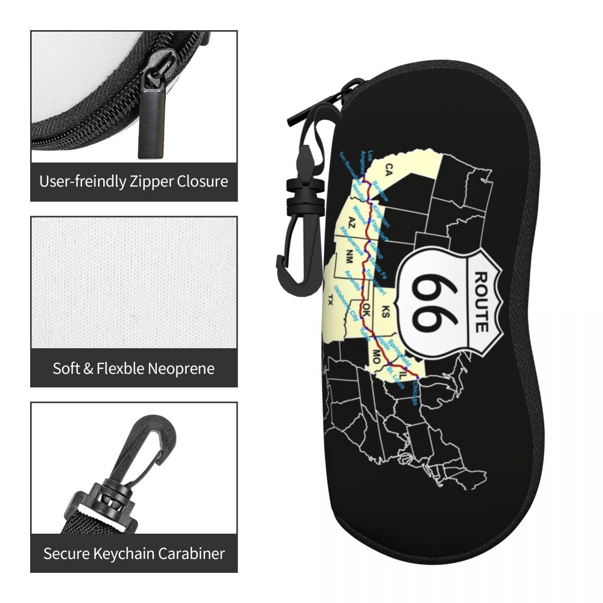 Custom Route 66 Map Shell Eyeg - Women Accessories Usa review and price