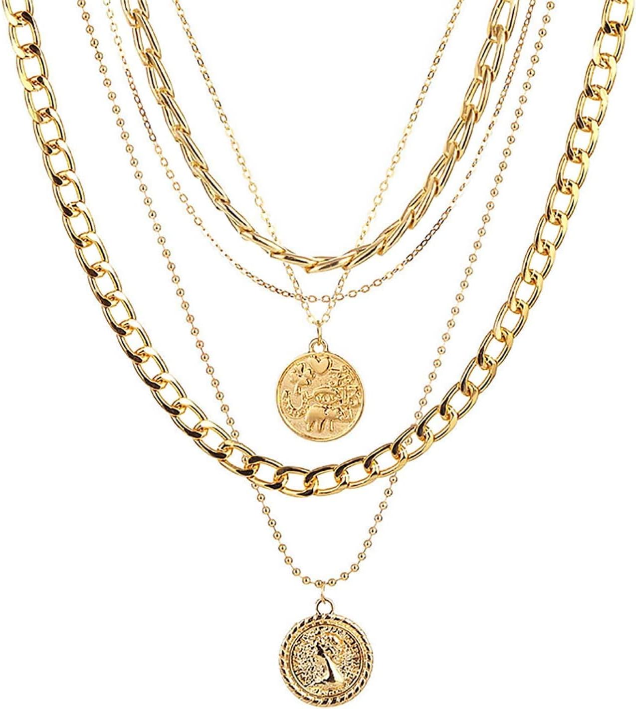 Layered Gold Pirate Necklace f - Women'S Accessories In The 80S review and price