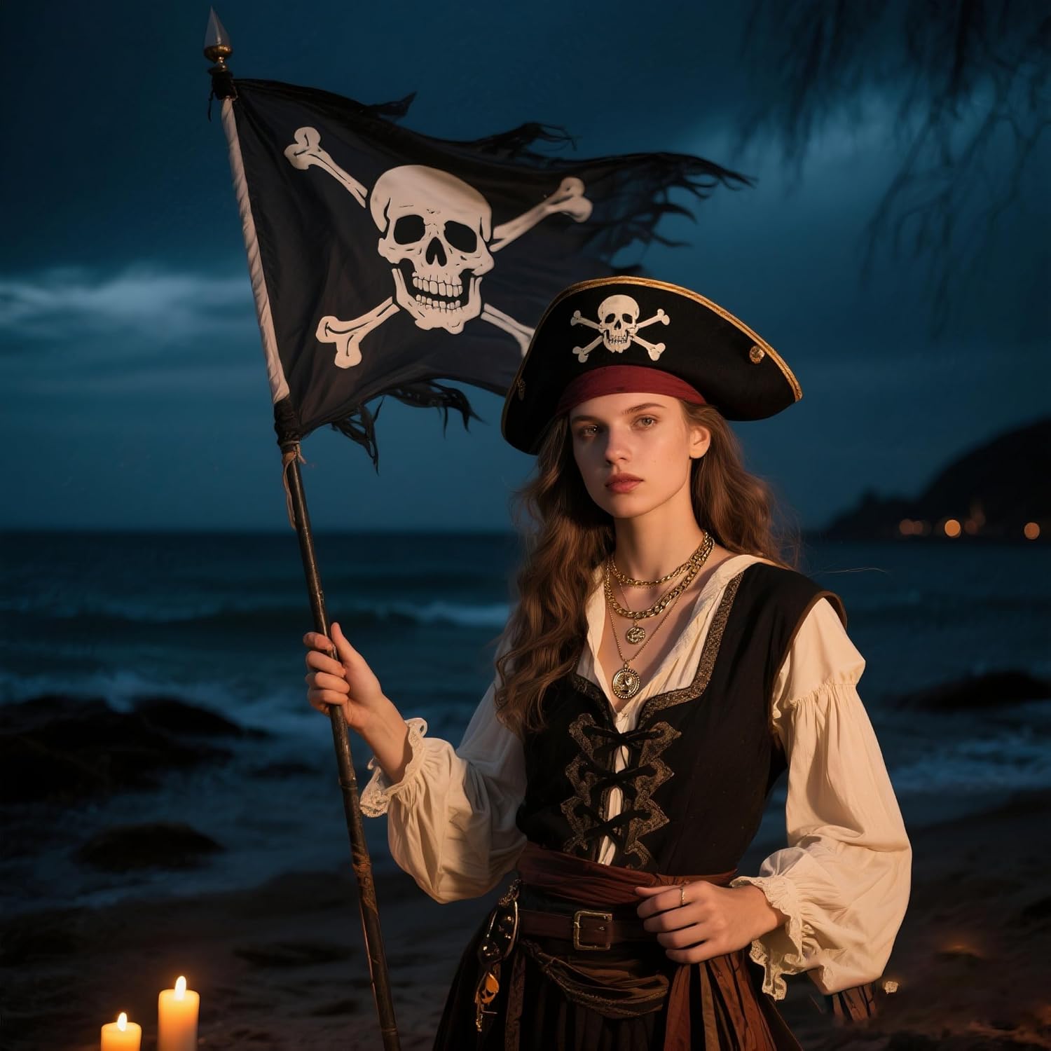Layered Gold Pirate Necklace f - Women'S Accessories In The 80S review and price