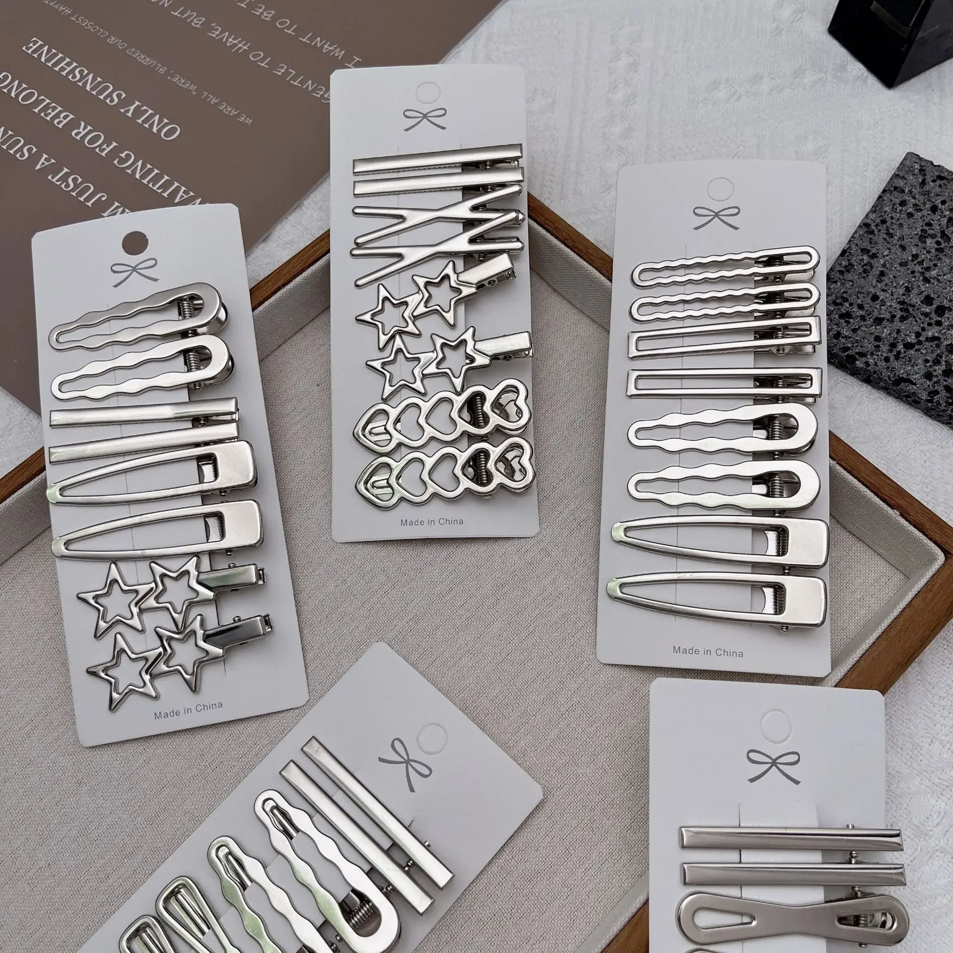 Sliver Metal Hair Clips Women  - Women Accessories Combo review and price