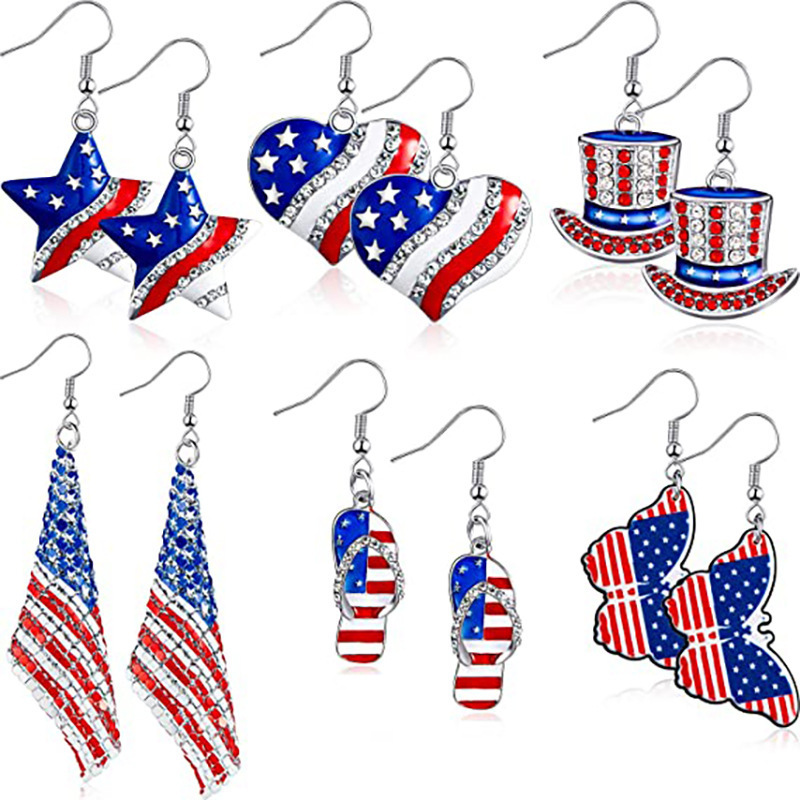 American Flag Earrings USA Dro - Women Accessories Usa review and price