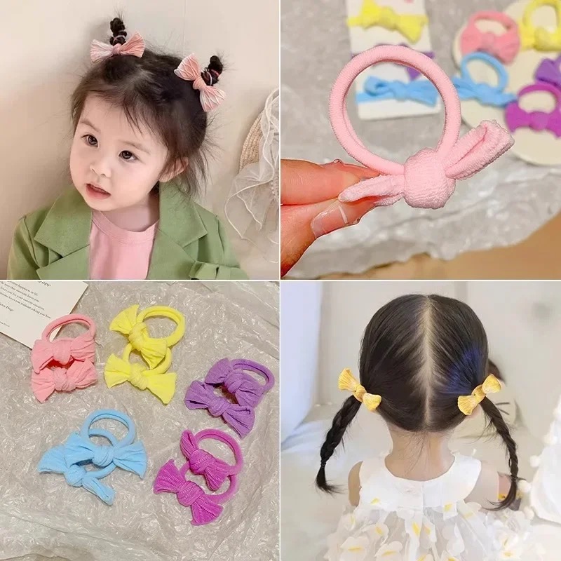 5Pcs/Set Cute Bowknot Solid Co - Scrunchie Satin Set review and price