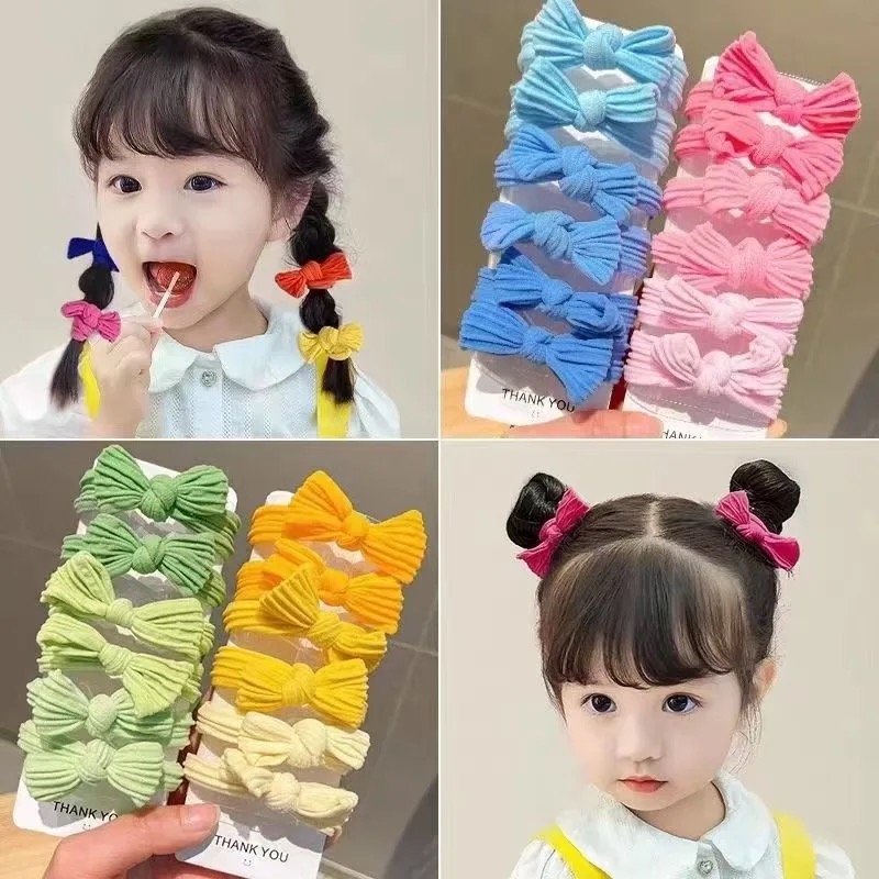 5Pcs/Set Cute Bowknot Solid Co - Scrunchie Satin Set review and price