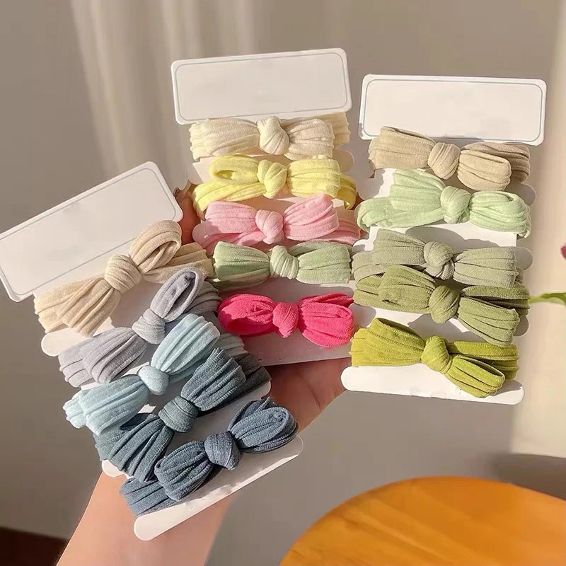 5Pcs/Set Cute Bowknot Solid Co - Scrunchie Satin Set review and price