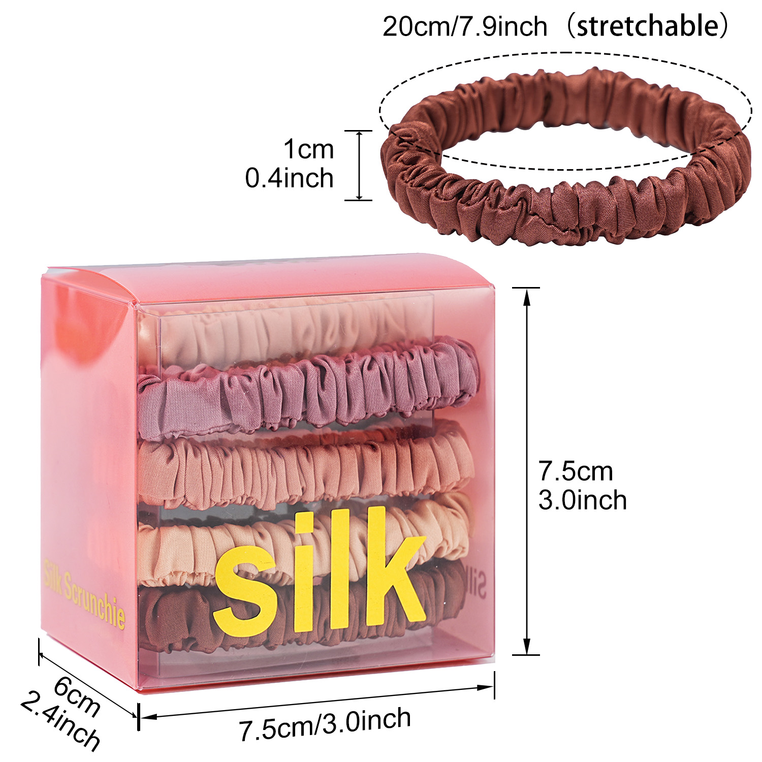 8PCS/Set 100% Pure Mulberry Si - Scrunchie Satin Set review and price