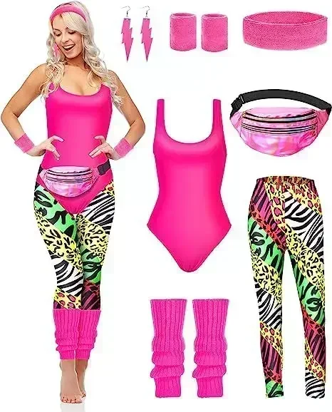 7 Pcs 80s Fancy Workout Costum - Women'S Accessories In The 80S review and price