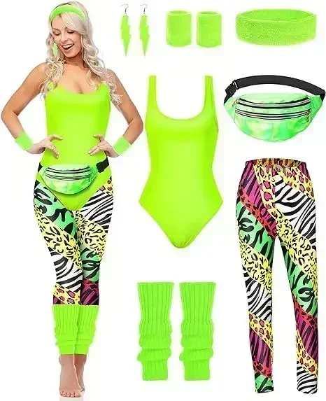 7 Pcs 80s Fancy Workout Costum - Women'S Accessories In The 80S review and price