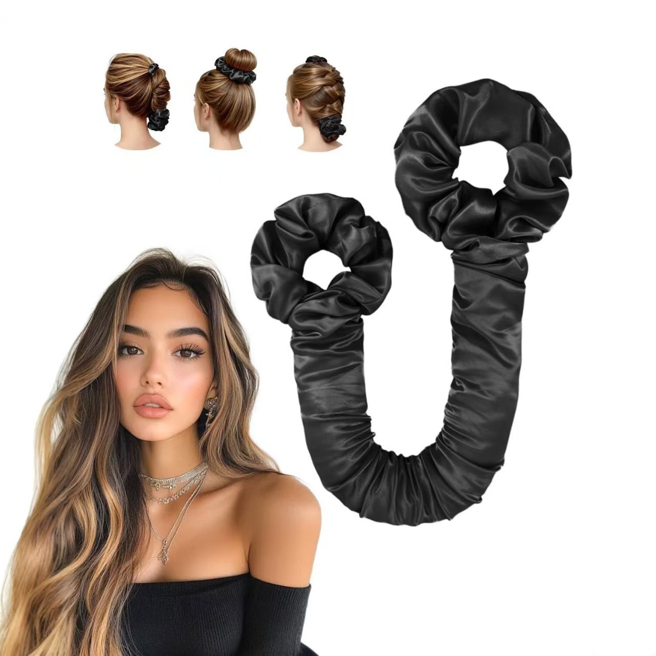 Heatless Hair Curler Set Satin - Scrunchie Satin Set review and price