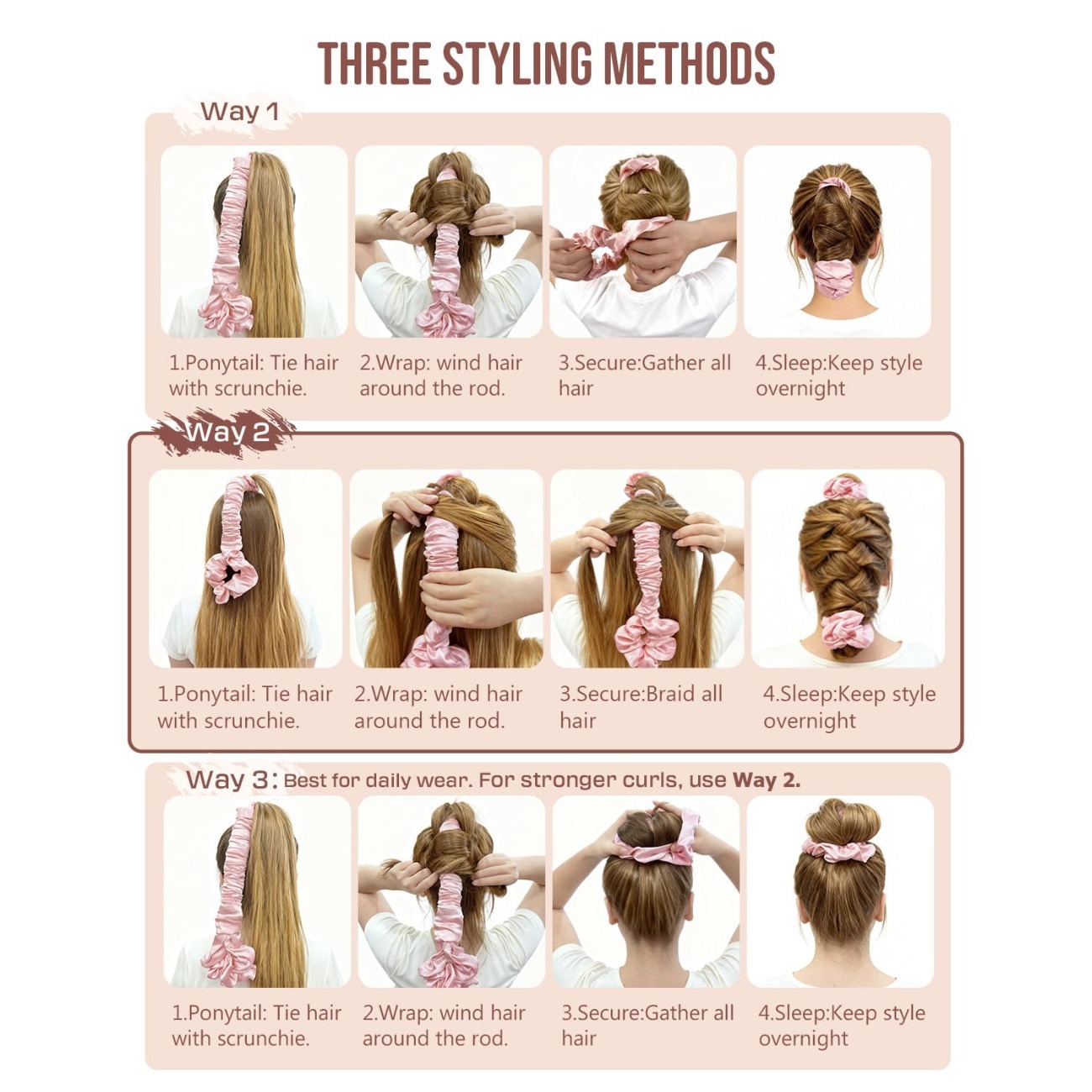 Heatless Hair Curler Set Satin - Scrunchie Satin Set review and price