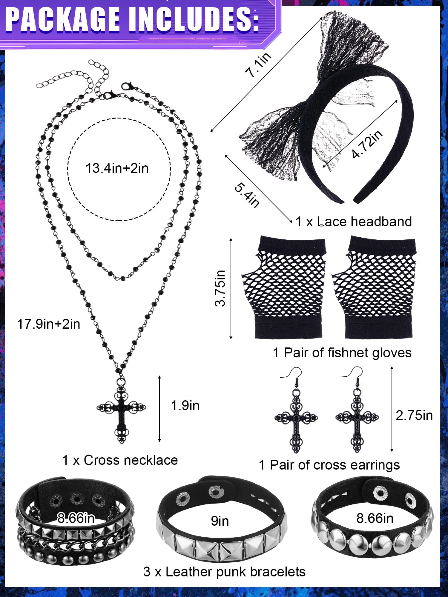 8 Pcs 80s Outfit for Women 80s - Women'S Accessories In The 80S review and price