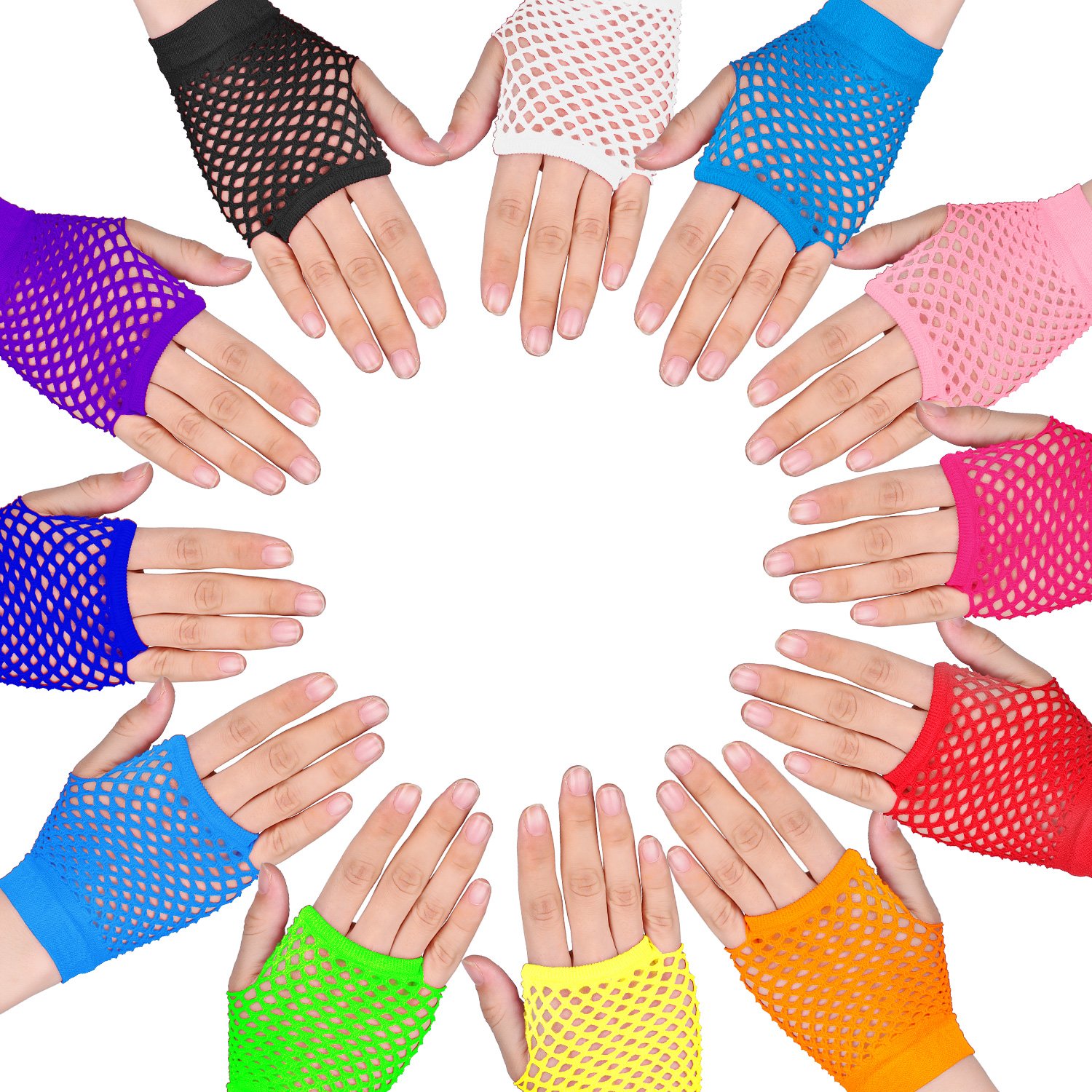 24 Pairs Fingerless Fishnet Ne - Women'S Accessories In The 80S review and price