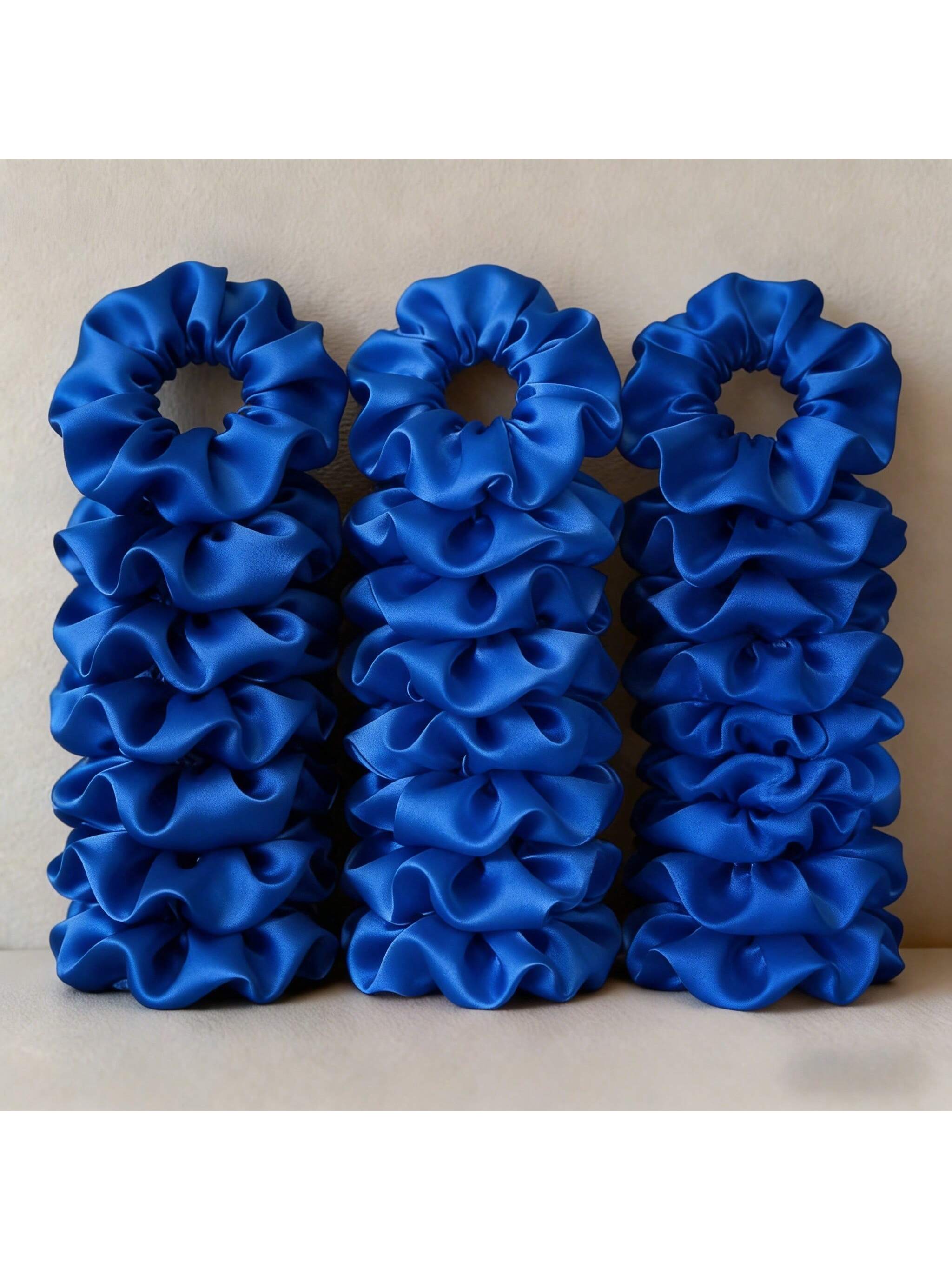12/24pcs Solid Color Satin Hai - Scrunchie Satin Set review and price