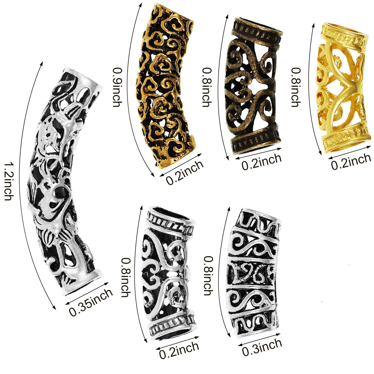 5Pcs/Bag Loc Jewelry for Hair  - Women'S African Accessories review and price