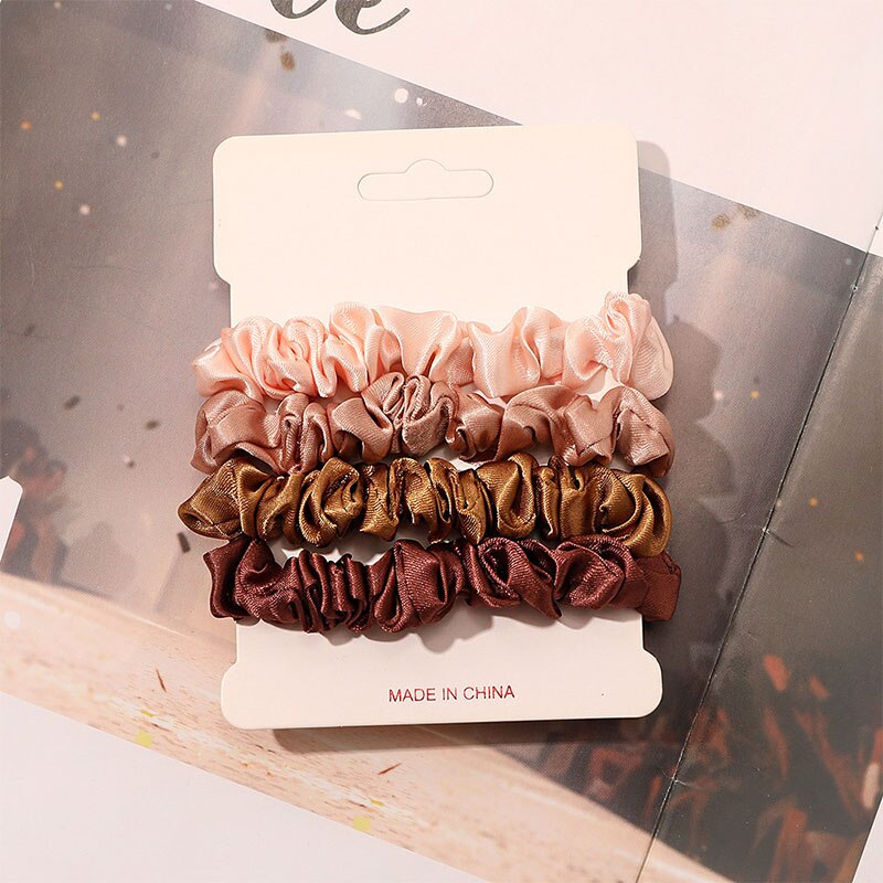 4pcs Pure Silk Skinnies Small  - Scrunchie Satin Set review and price