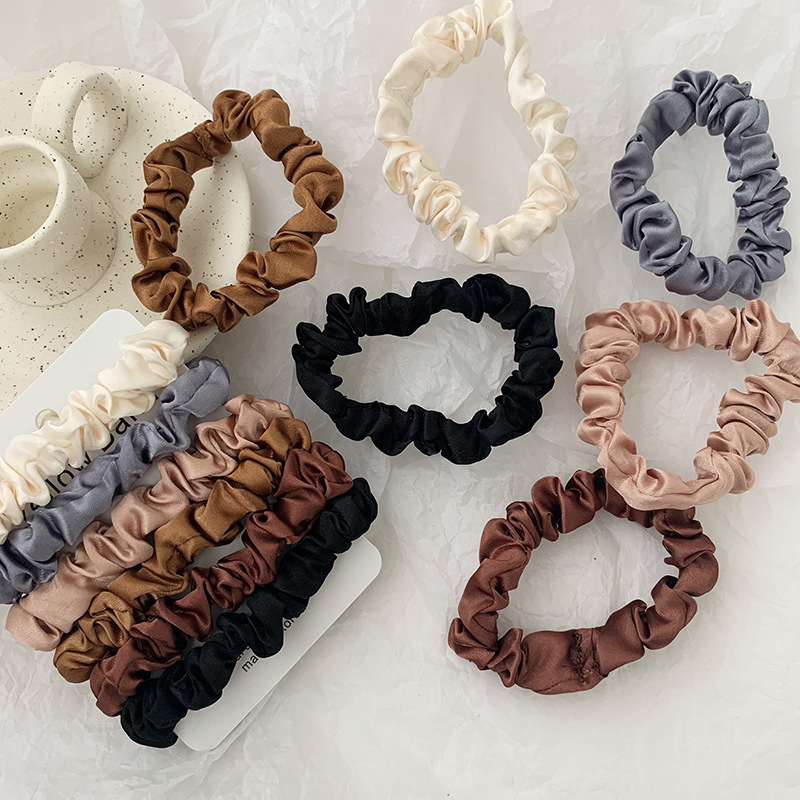 1 Set Satin Silk Solid Color S - Scrunchie Satin Set review and price