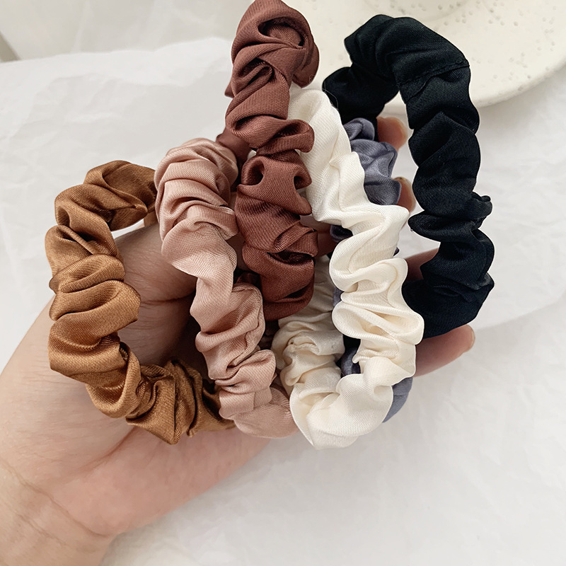 1 Set Satin Silk Solid Color S - Scrunchie Satin Set review and price