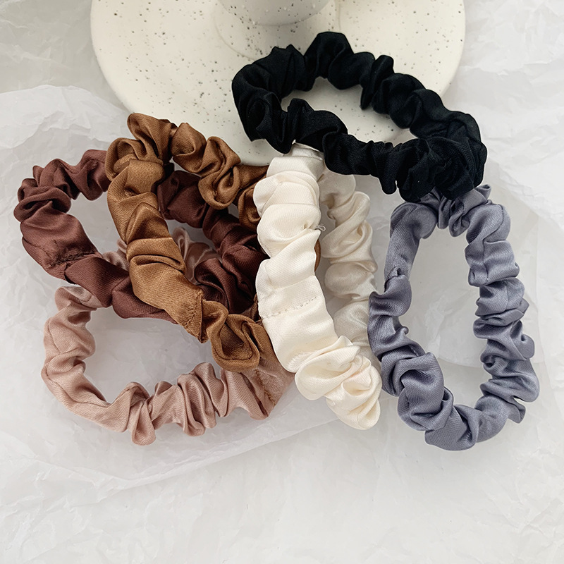 1 Set Satin Silk Solid Color S - Scrunchie Satin Set review and price