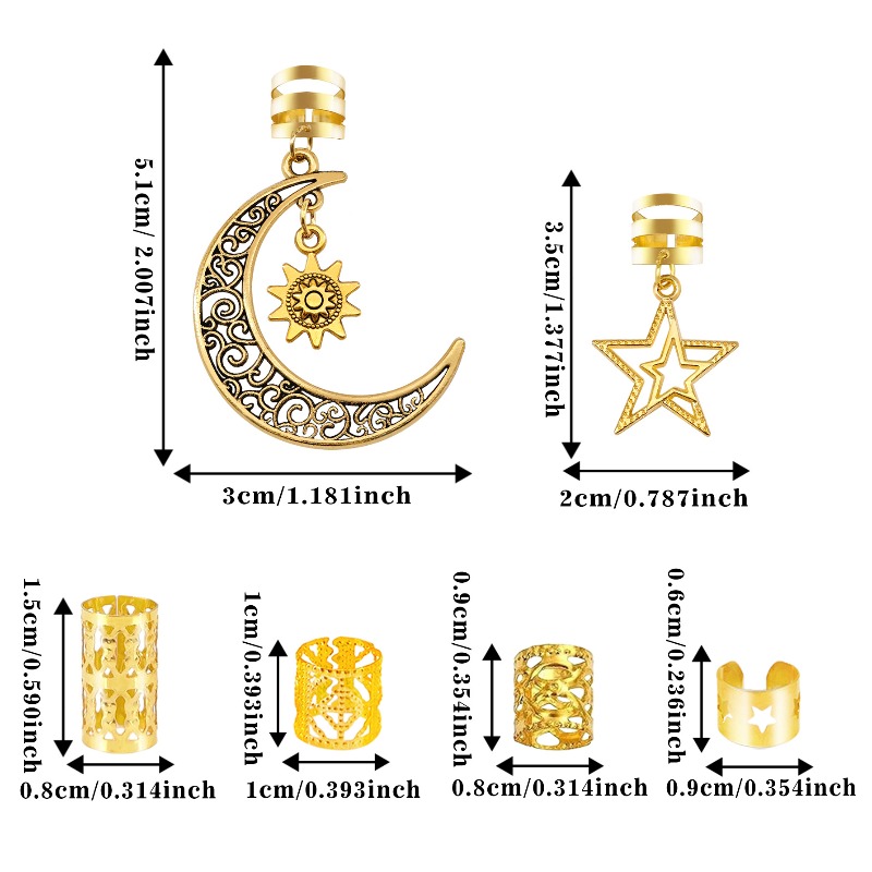 45Pcs Alloy Dreadlock Rings wi - Women'S African Accessories review and price