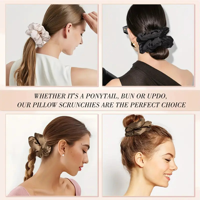 16pcs Soft Satin Scrunchies El - Scrunchie Satin Set review and price