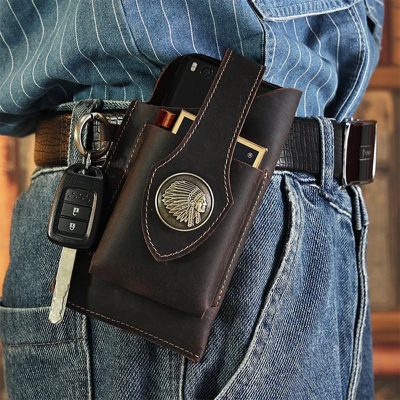 Mens Genuine Leather Waist Bag - Women Electronic Accessories review and price