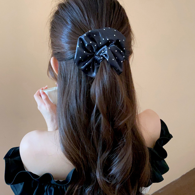 1/2 Pcs Black White Dot Hair S - Scrunchie Satin Set review and price