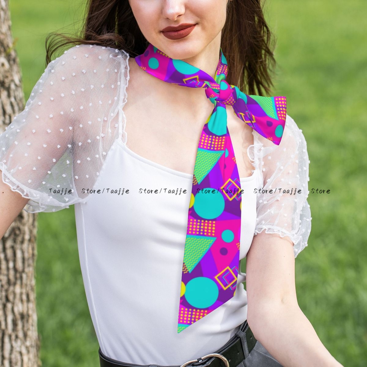 Satin Long Scarf Women Neckerc - Women'S Accessories In The 80S review and price