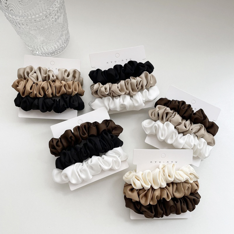 3Pcs/Set Satin Hair Scrunchies - Scrunchie Satin Set review and price