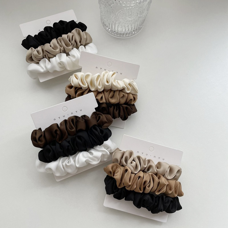 3Pcs/Set Satin Hair Scrunchies - Scrunchie Satin Set review and price