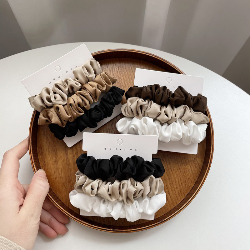 3Pcs/Set Satin Hair Scrunchies - Scrunchie Satin Set review and price