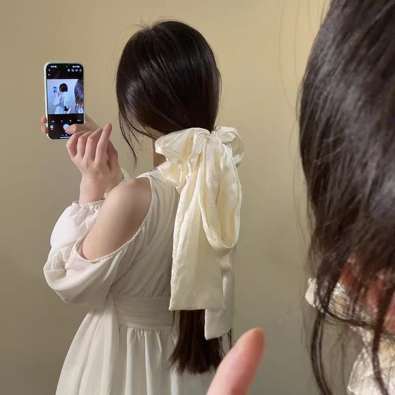 French Vintage Bow Hair Tie Se - Scrunchie Satin Set review and price