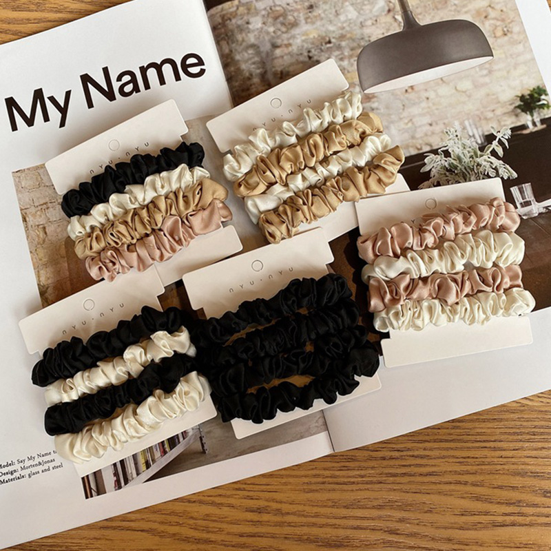 4PCS/Set Satin Silk Scrunchies - Scrunchie Satin Set review and price