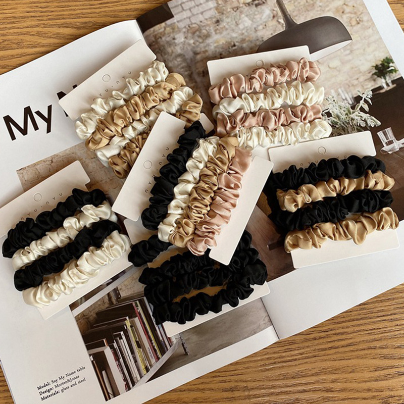 4PCS/Set Satin Silk Scrunchies - Scrunchie Satin Set review and price
