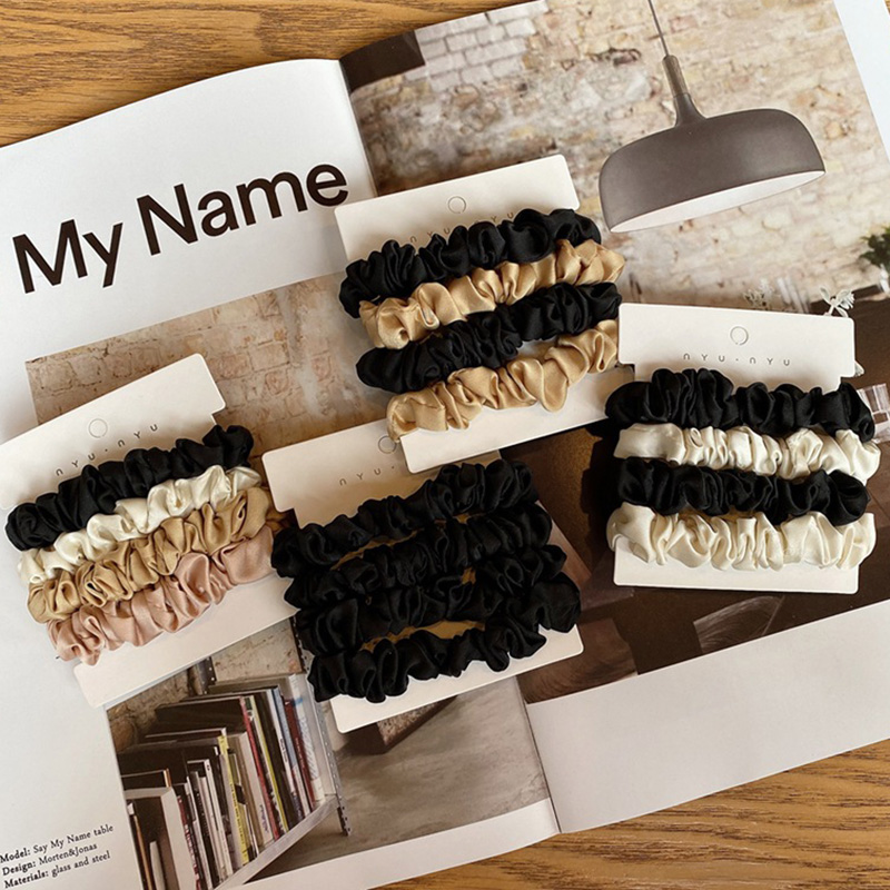 4PCS/Set Satin Silk Scrunchies - Scrunchie Satin Set review and price